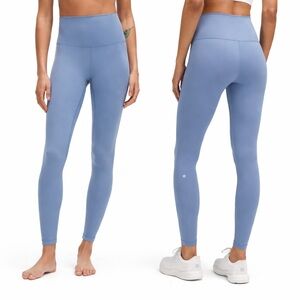 NWOT Lululemon 8 Wunder Train High-Rise 0107 Tight 28" Oasis Blue water drop